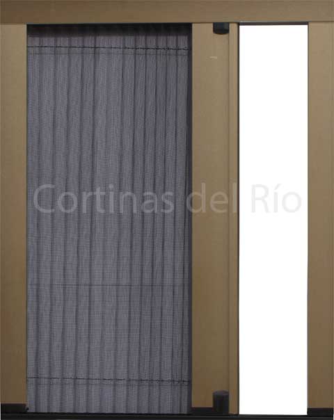 Mosquiteras plisadas delante color bronce