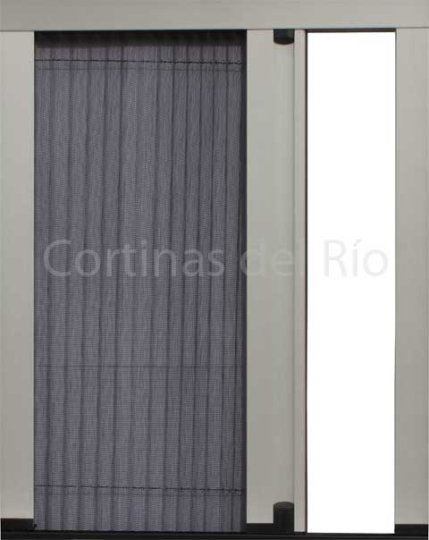 Mosquiteras plisadas delante color inox