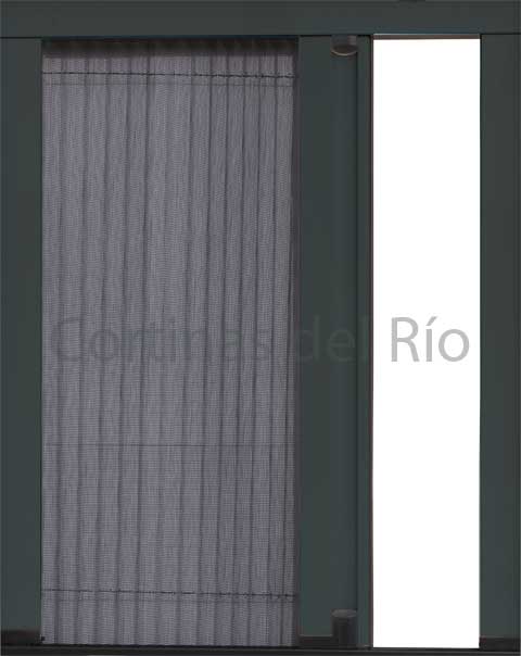 Mosquiteras plisadas delante color gris basalto